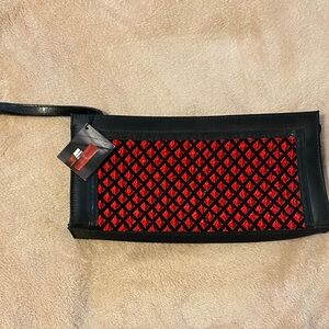 Victorias secret Red and Black Cosmetic zip Bag